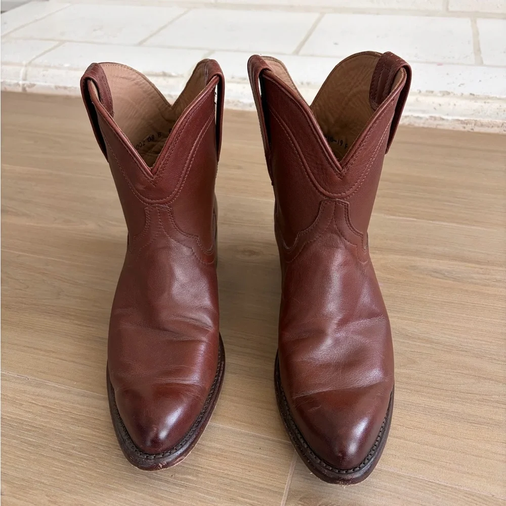 Tecovas Rich Brown Leather Cowboy Boots - Picture 3 of 6